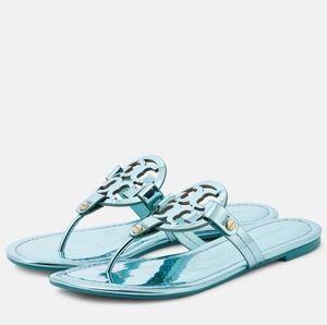 Tory Burch Miller Sandal New in Box Woman's Size Teal 417